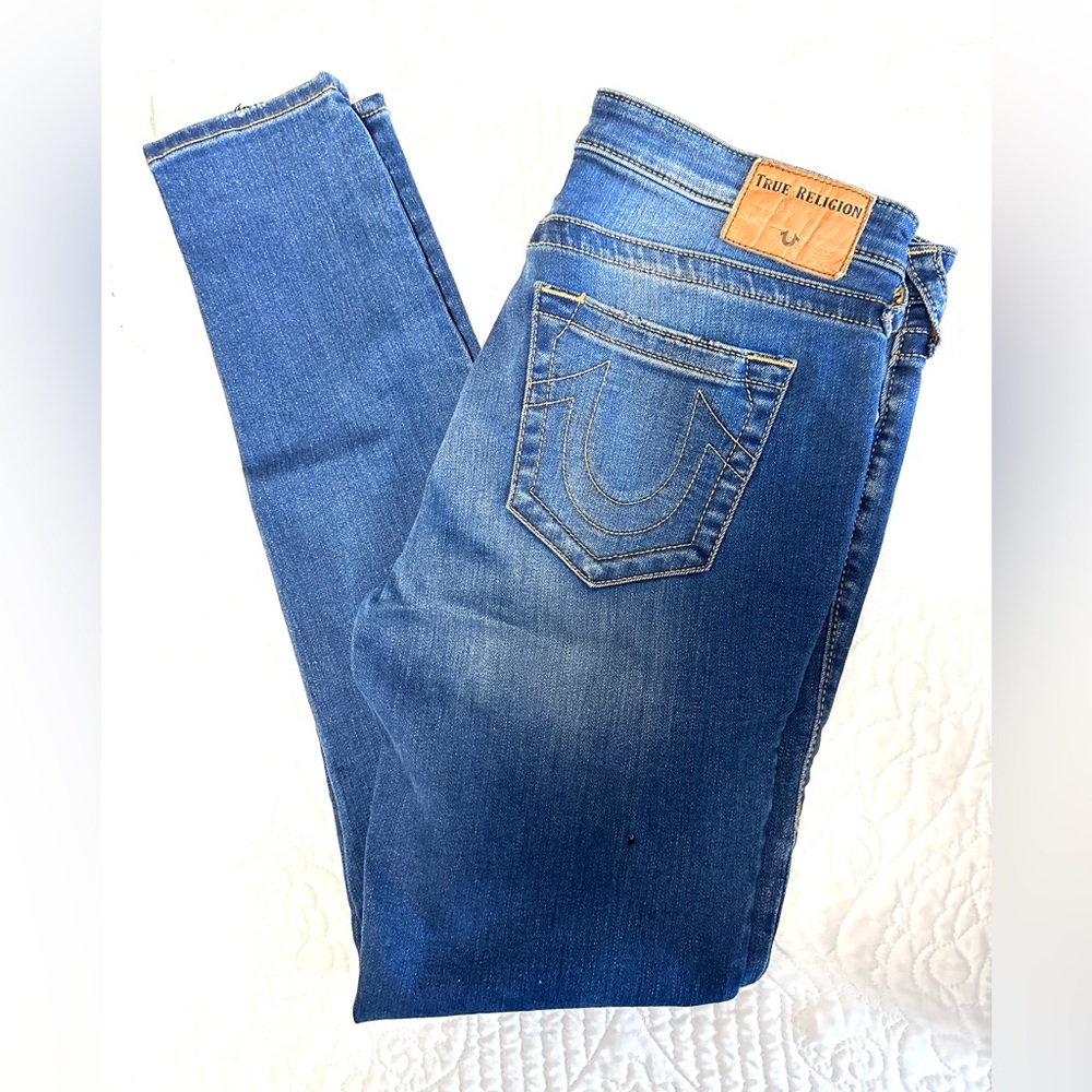 True Religion Halle Mid Rise Super Skinny sz 30